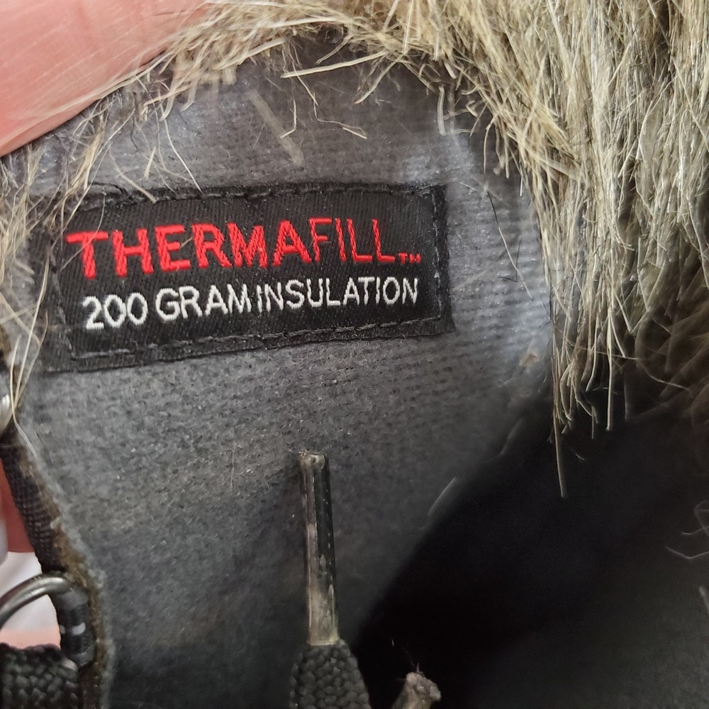 Women's Eddie Bauer Snow Boots Black Waterproof Vibram Sole High Top Size 8 - Picture 10 of 11